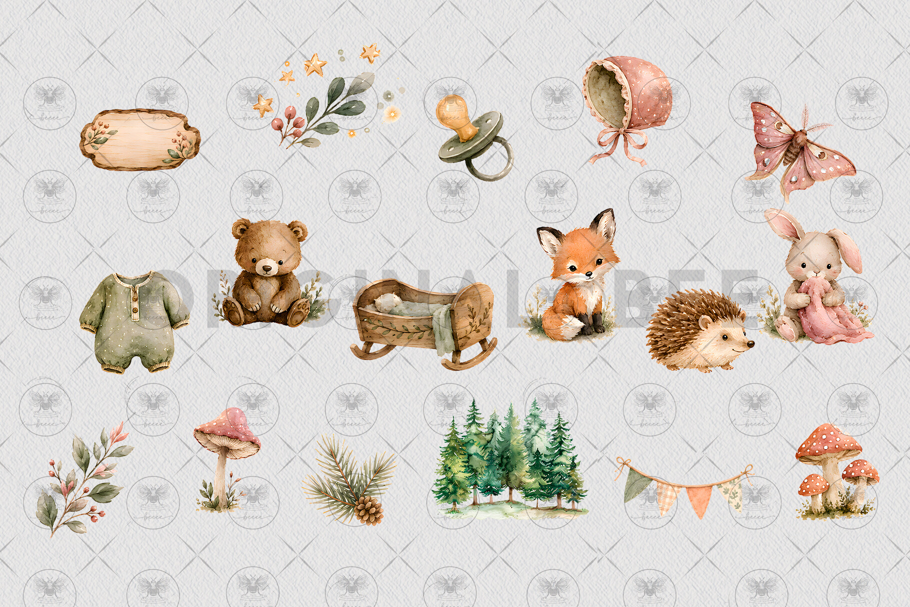 Woodland Animals Clipart - photo 3