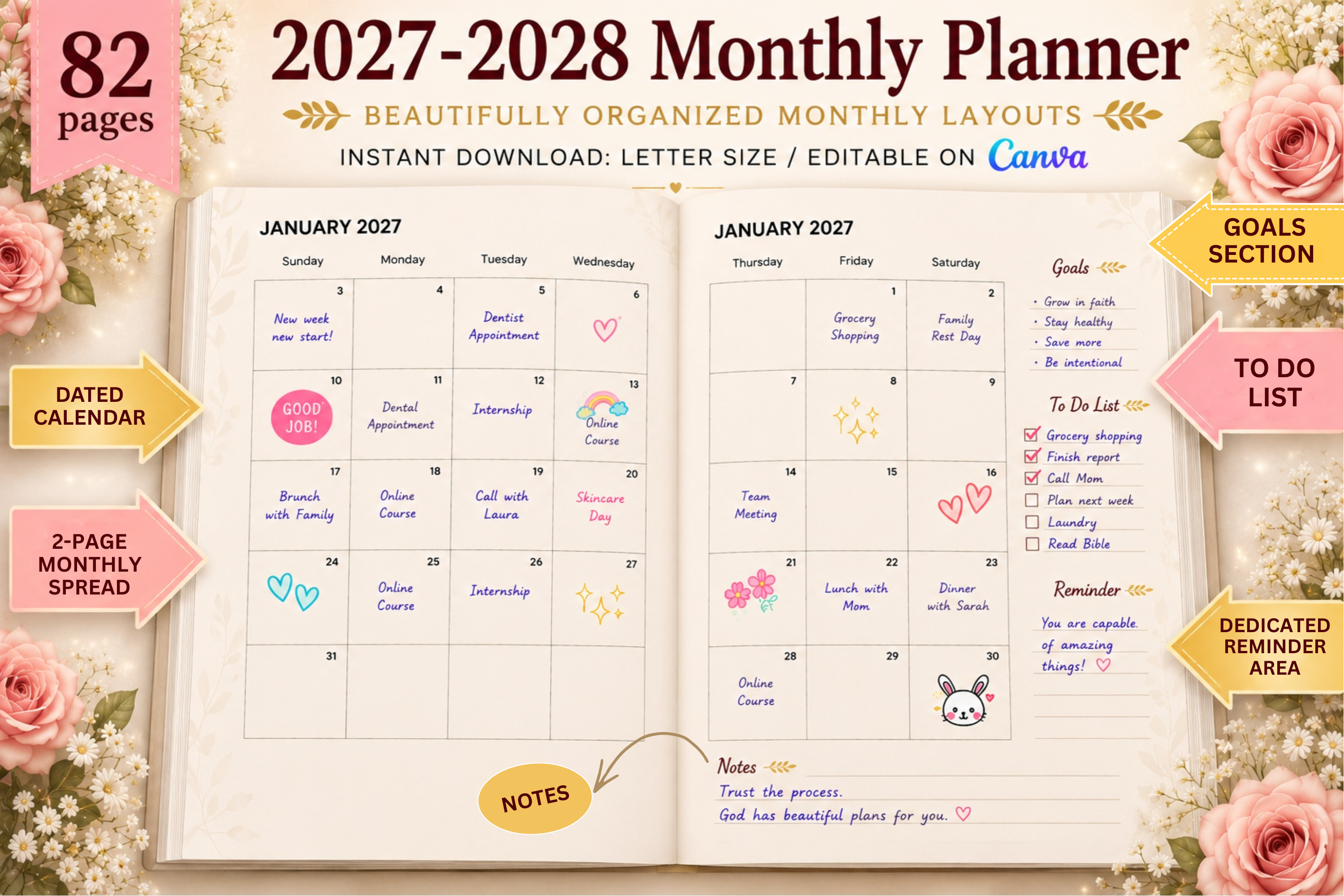 2027-2028 Monthly Planner