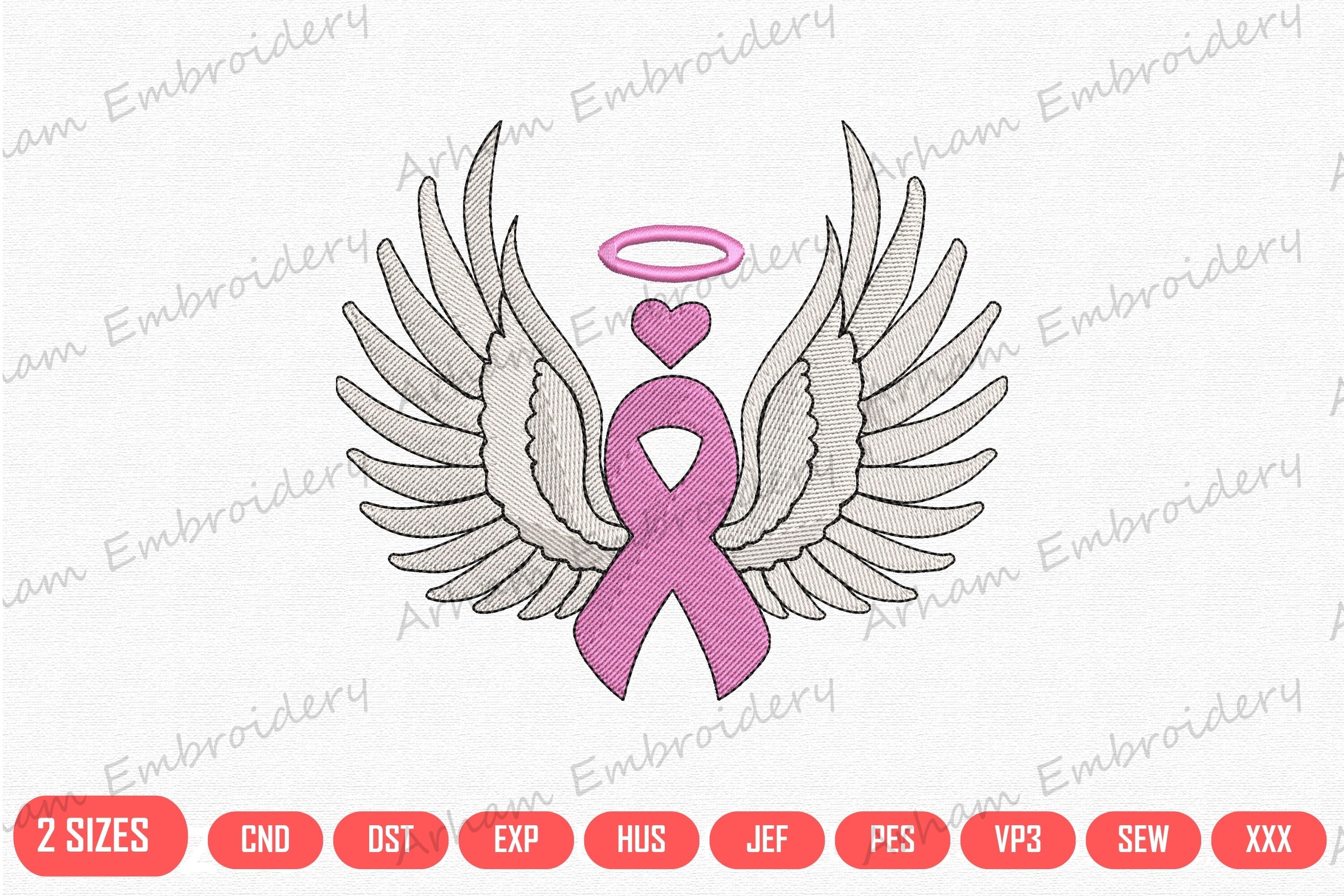 Breast Cancer Awareness Angel Wings