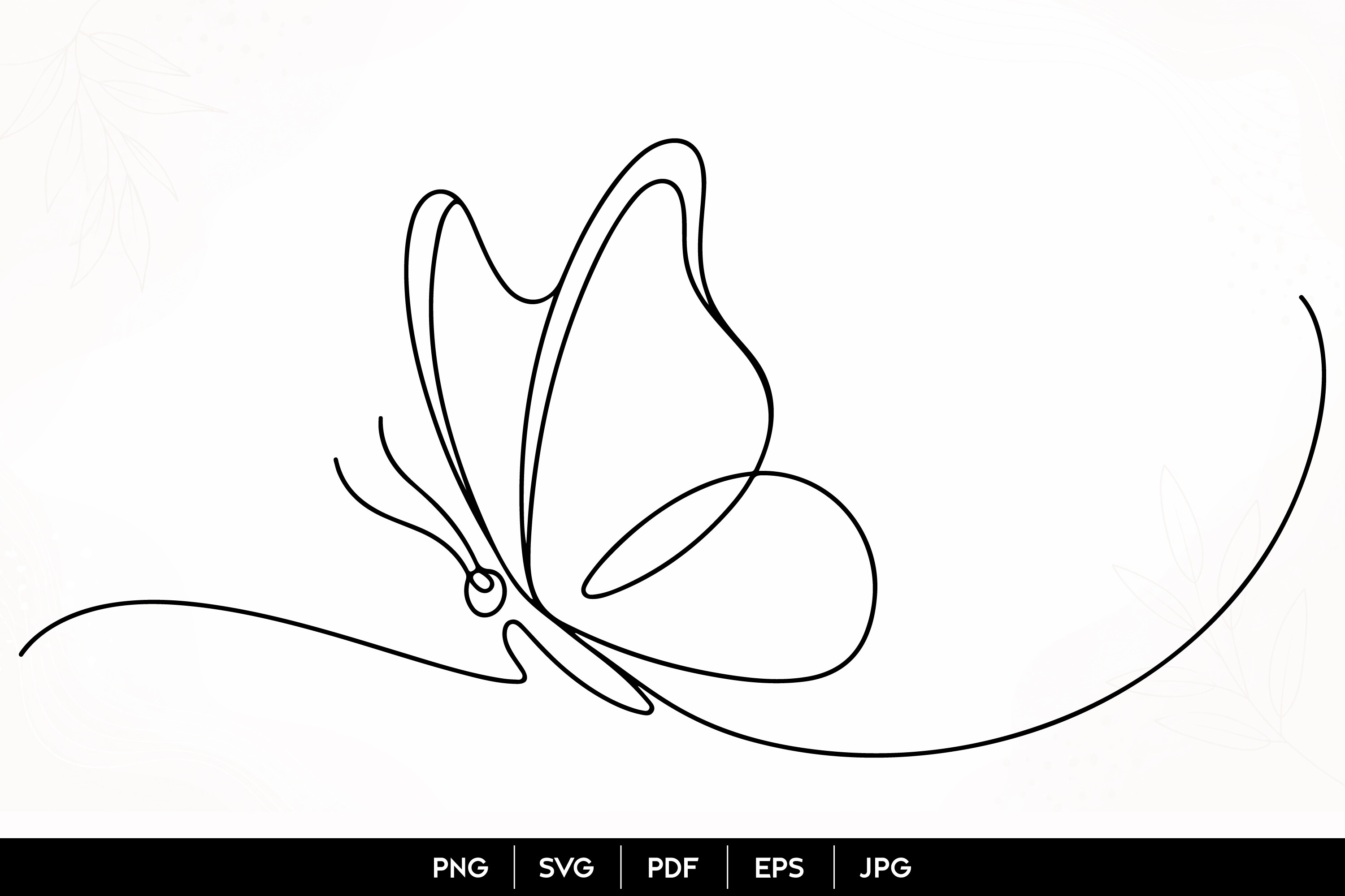 Butterfly One Line Art SVG