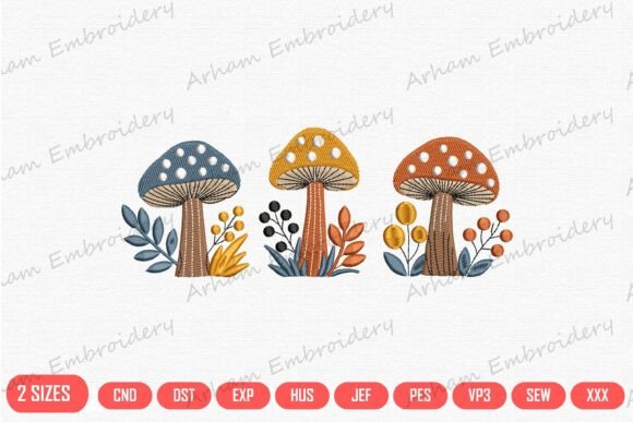 Cottagecore Mushroom Trio