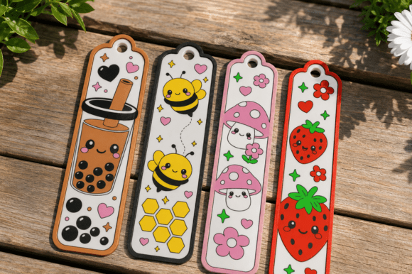Cute Bookmarks STL Files - 4 Designs Bundle for 3D Printing - Image 2