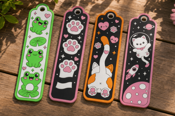 Cute Bookmarks STL & 3MF Bundle - 4 Designs for 3D Printing - Image 2