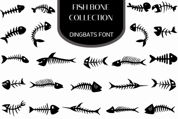 Preview of Fish Bone Collection dingbat font