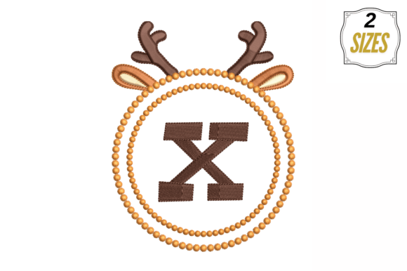 Letter X in Cute Frame