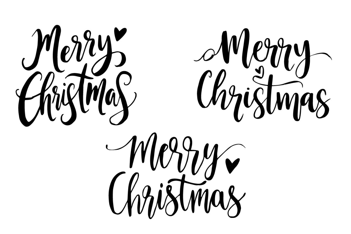 Merry Christmas Script SVG PNG Clipart