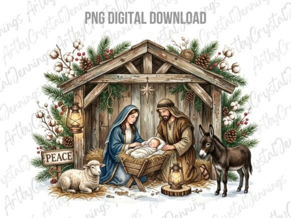Nativity Scene Christmas Religious PNG