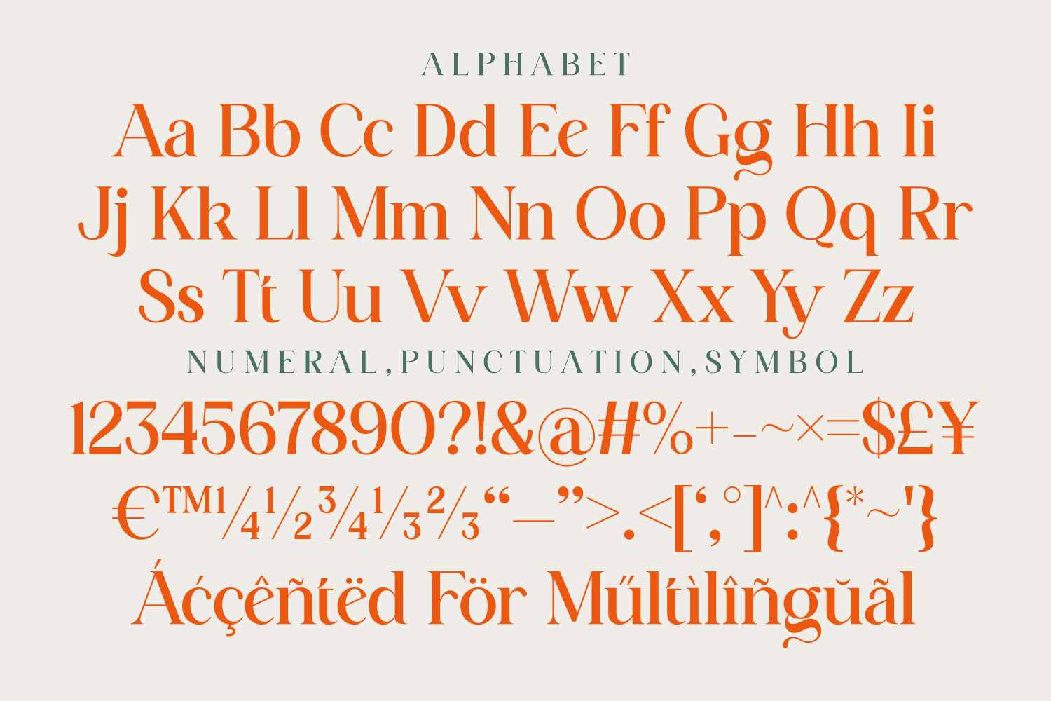 Orange Portrait Font - photo 6