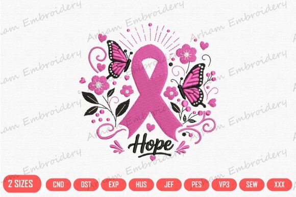 Pink Ribbon Butterfly Hope Breast Cancer