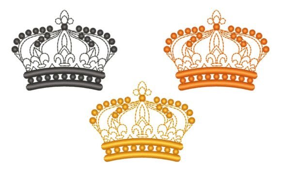 Royal Crown Embroidery Design