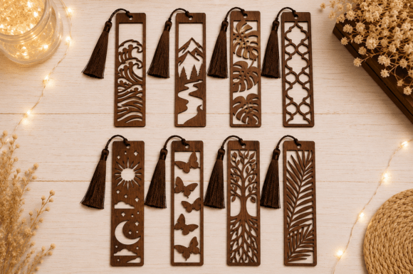 Wood Bookmark Laser Cut SVG Bundle