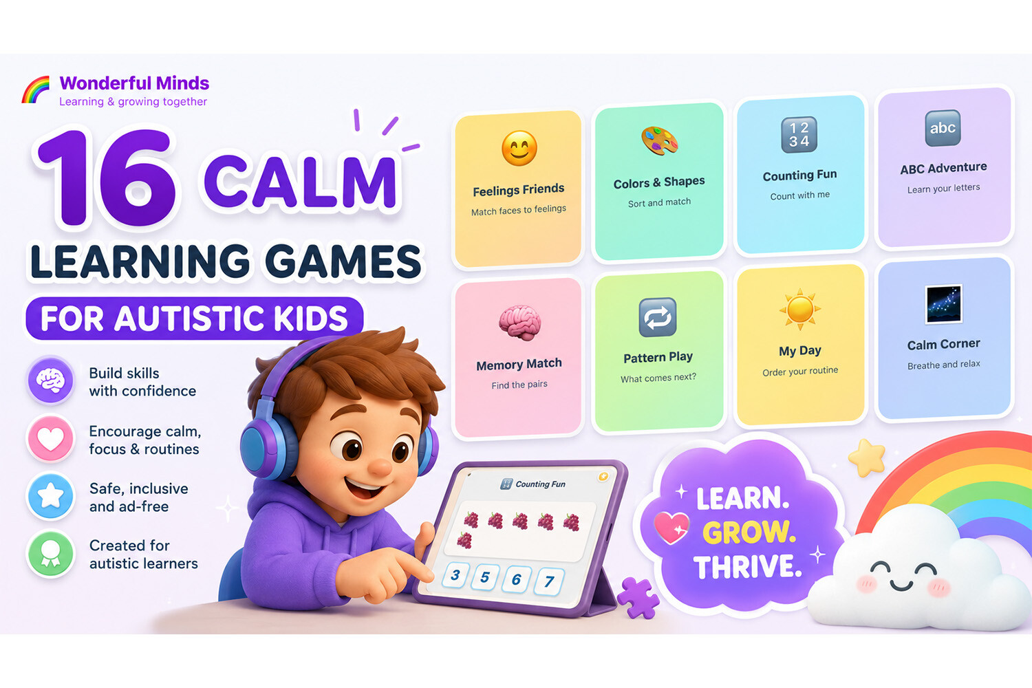 16 Calm Learning Games for Autistic Kids