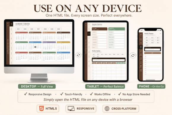 Aesthetic Digital Planner 2026–2030
