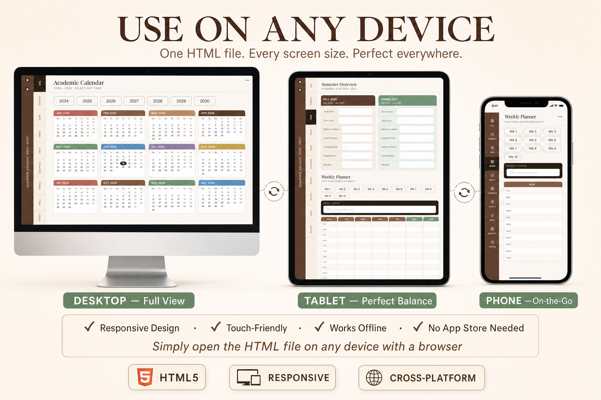 Aesthetic Digital Planner 2026–2030
