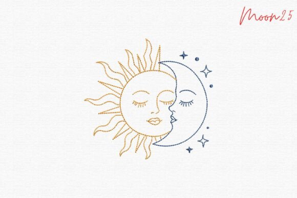 Boho Sun and Moon Celestial Face
