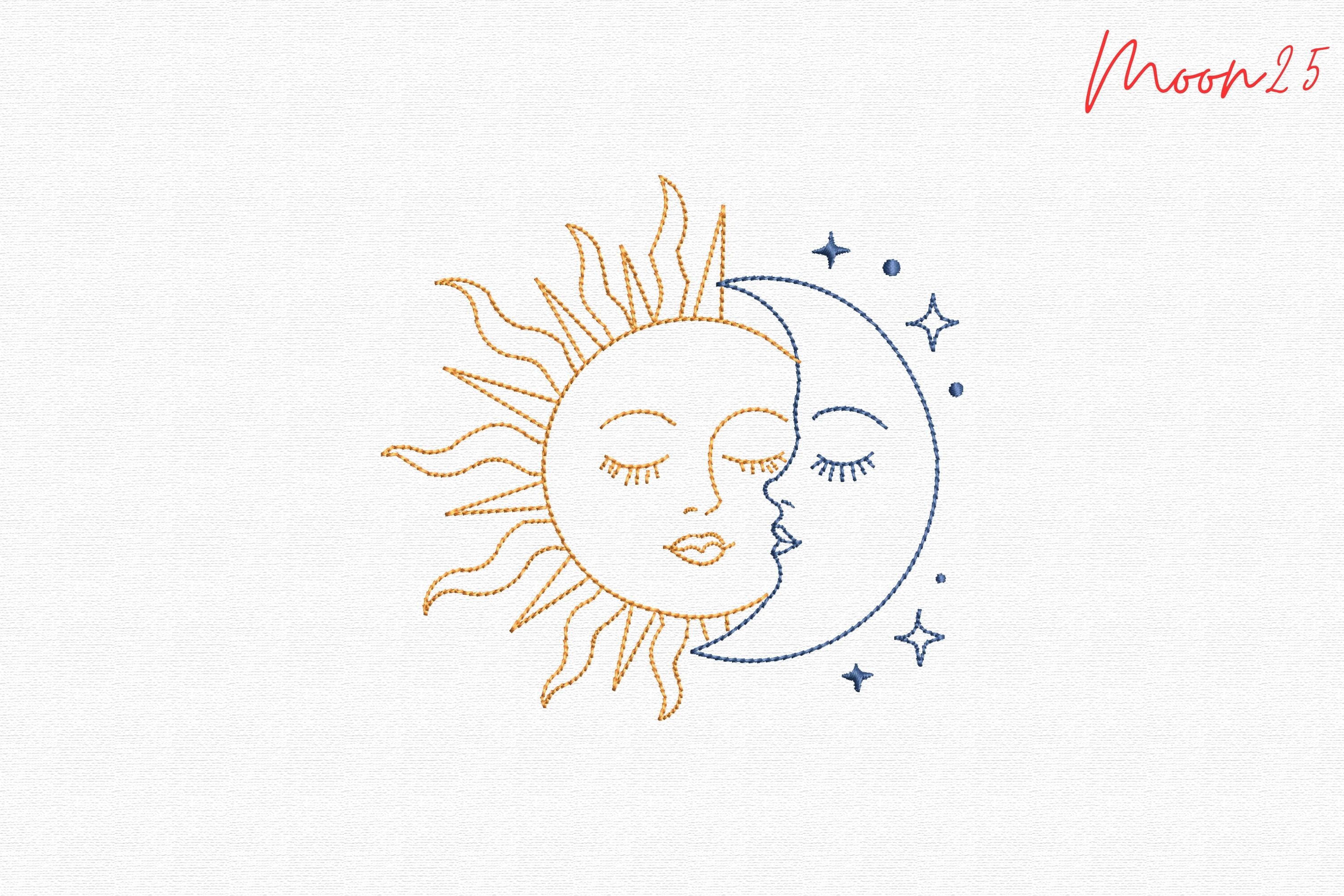 Boho Sun and Moon Celestial Face