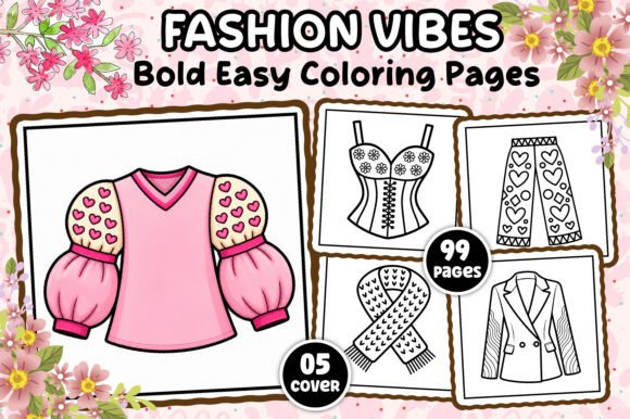 Bold Easy Fashion Vibes Coloring Page