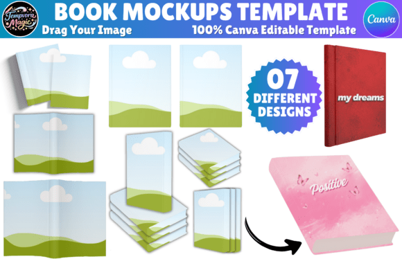 Canva Editable Book Mockups Template