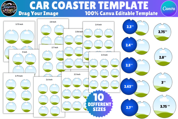 Car Coaster Template Bundle