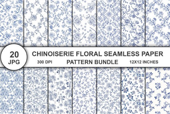 Chinoiserie Floral Pattern Bundle