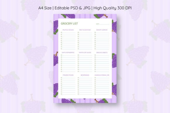 Grapes Grocery List