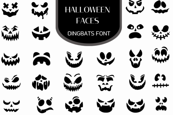 Preview of Halloween Faces dingbat font