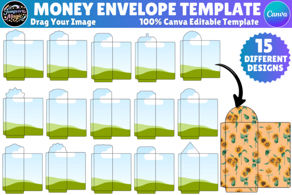 Money Envelope Template Canva Bundle