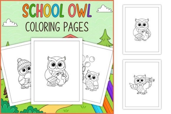 School Owl Coloring Pages
