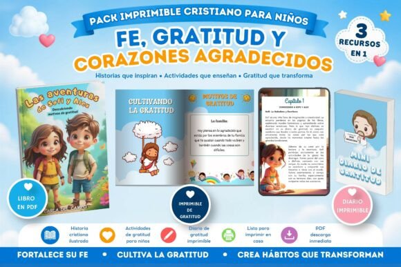Spanish Kids Christian Gratitude Pack