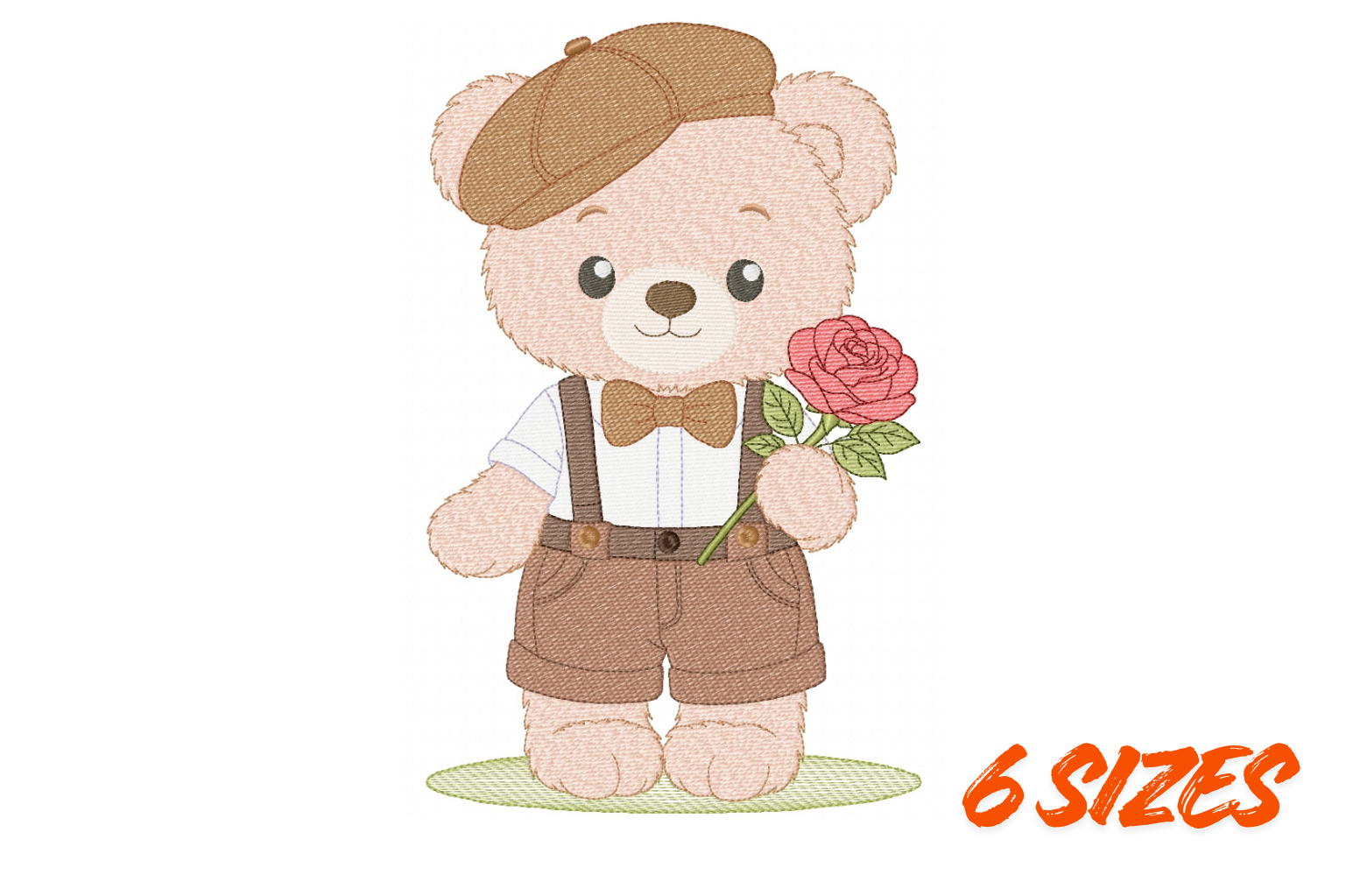 Vintage Teddy Bear Embroidery Design