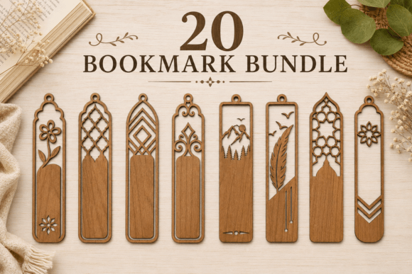 Wooden Bookmark SVG Bundle