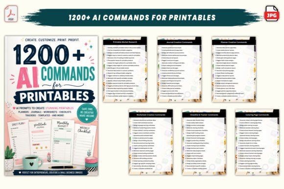 1200+ AI Commands for Printables
