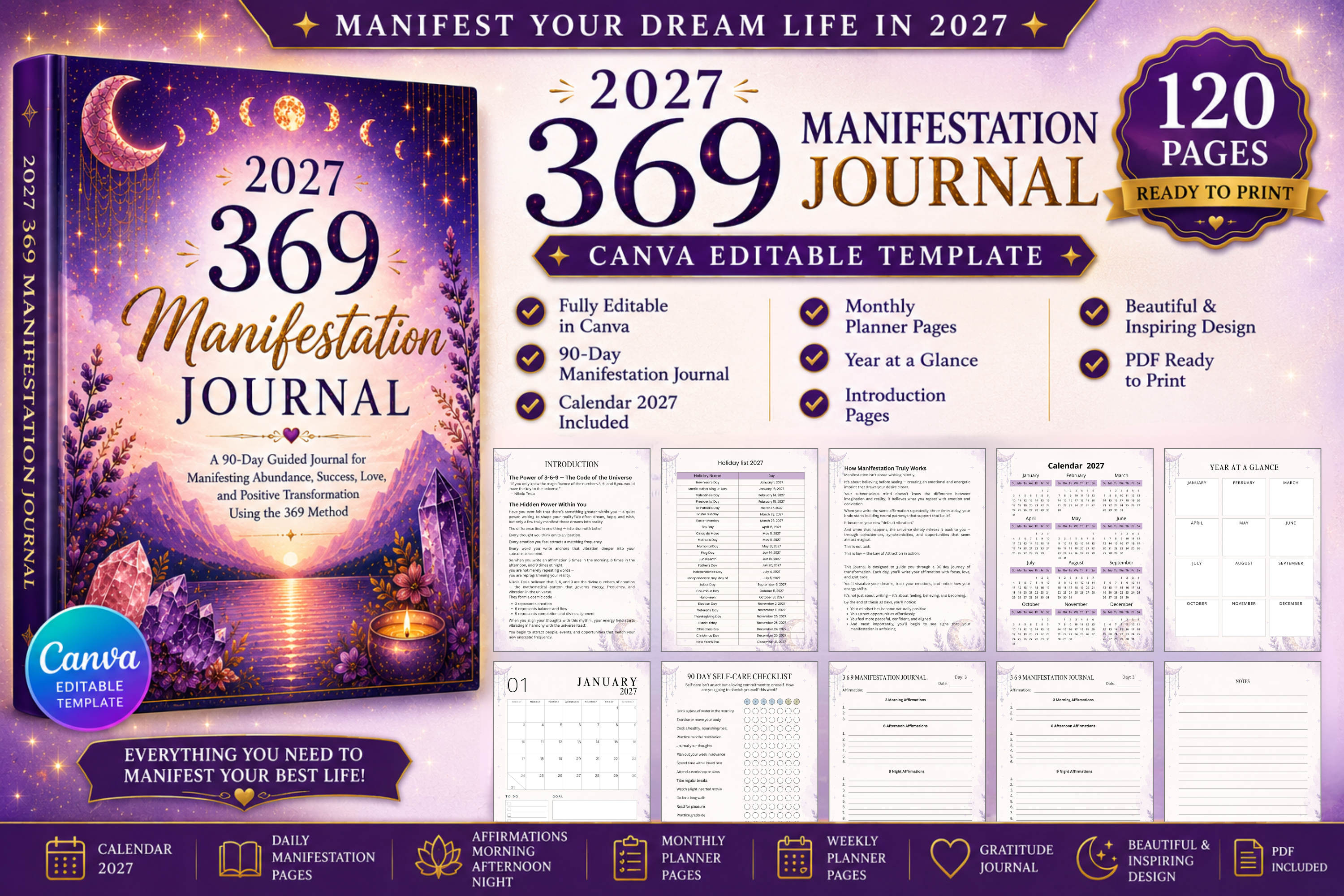 369 Manifestation Journal | 2027 KDP