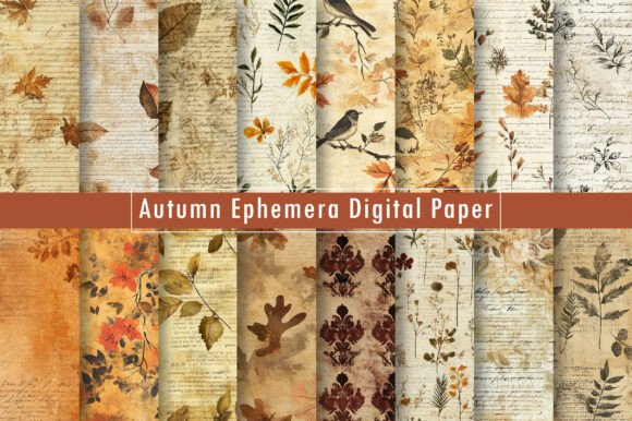 Autumn Ephemera Digital Paper