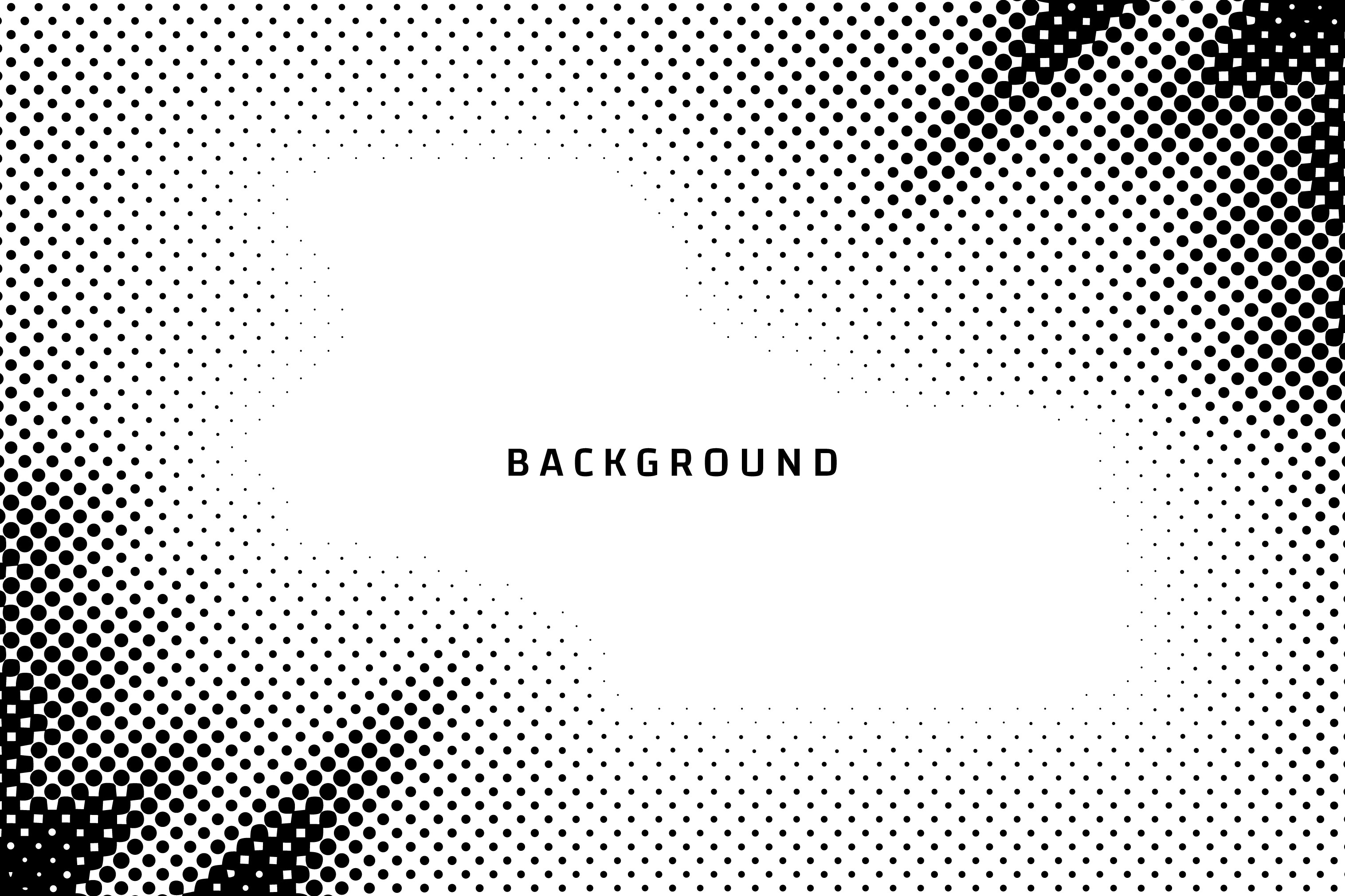 Dots Halftone Black and White Background