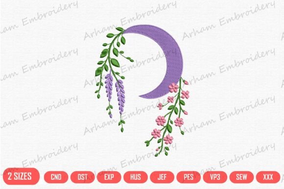 Floral Crescent Moon