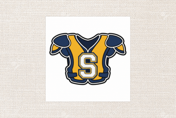Football Pads Embroidery Design
