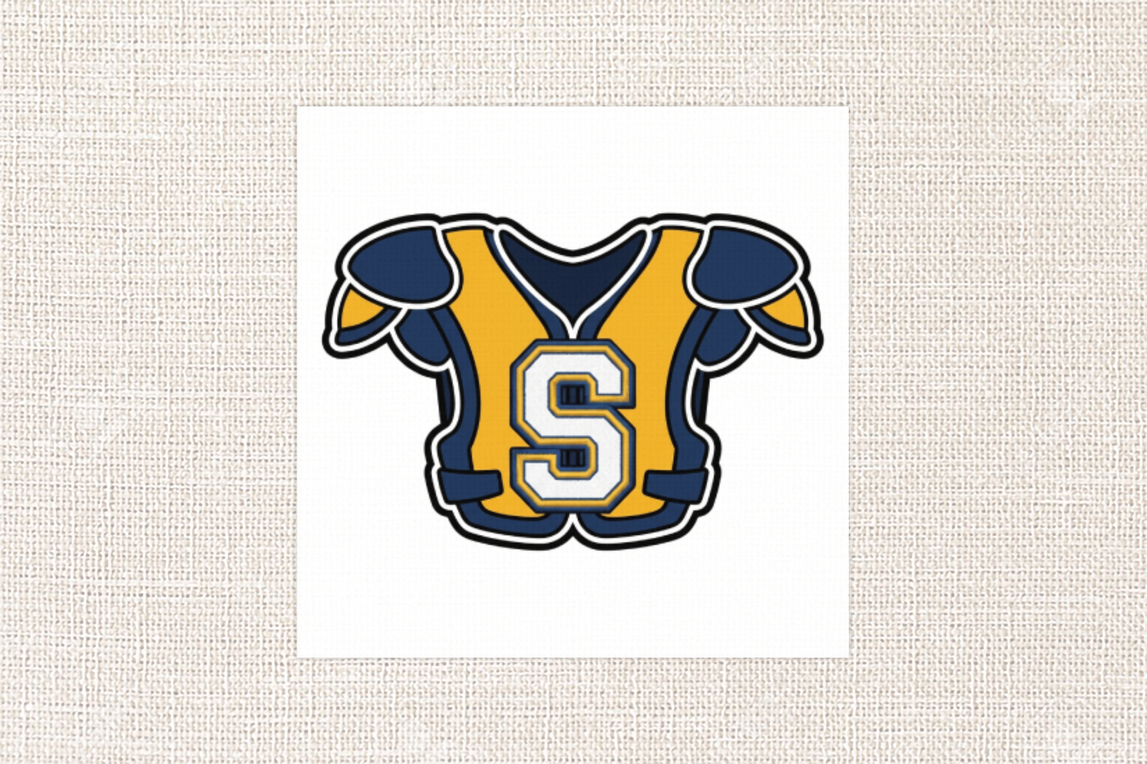 Football Pads Embroidery Design