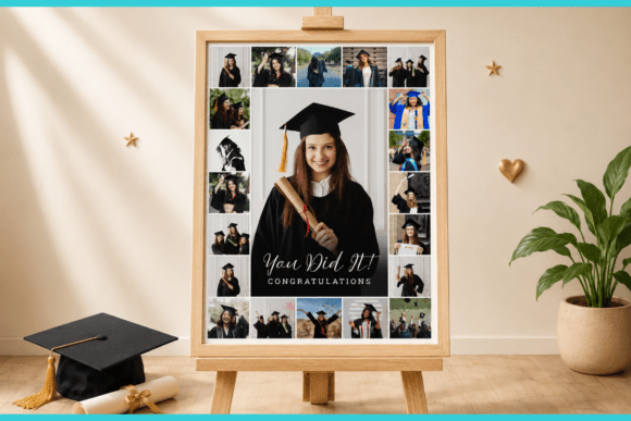 Graduation Photo Collage Canva Template