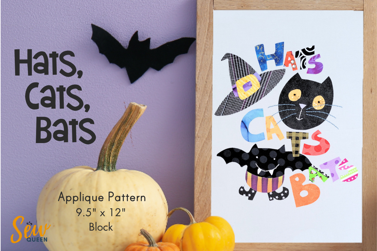 Hats, Cats, Bats – Applique Pattern