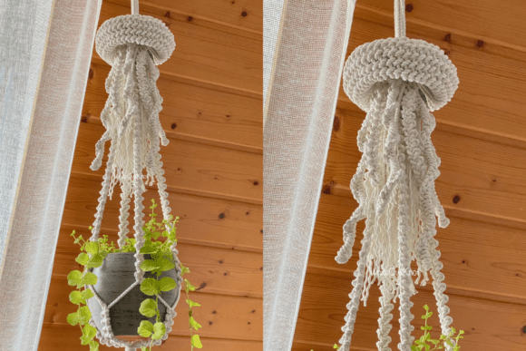 Jellyfish Plant Hanger Macrame Pattern