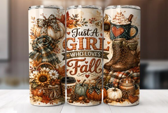 Just a Girl Who Loves Fall Tumbler Wraps