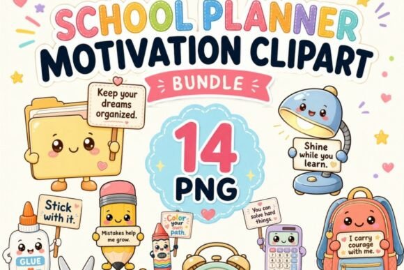 School Planner Motivation Clipart | 14