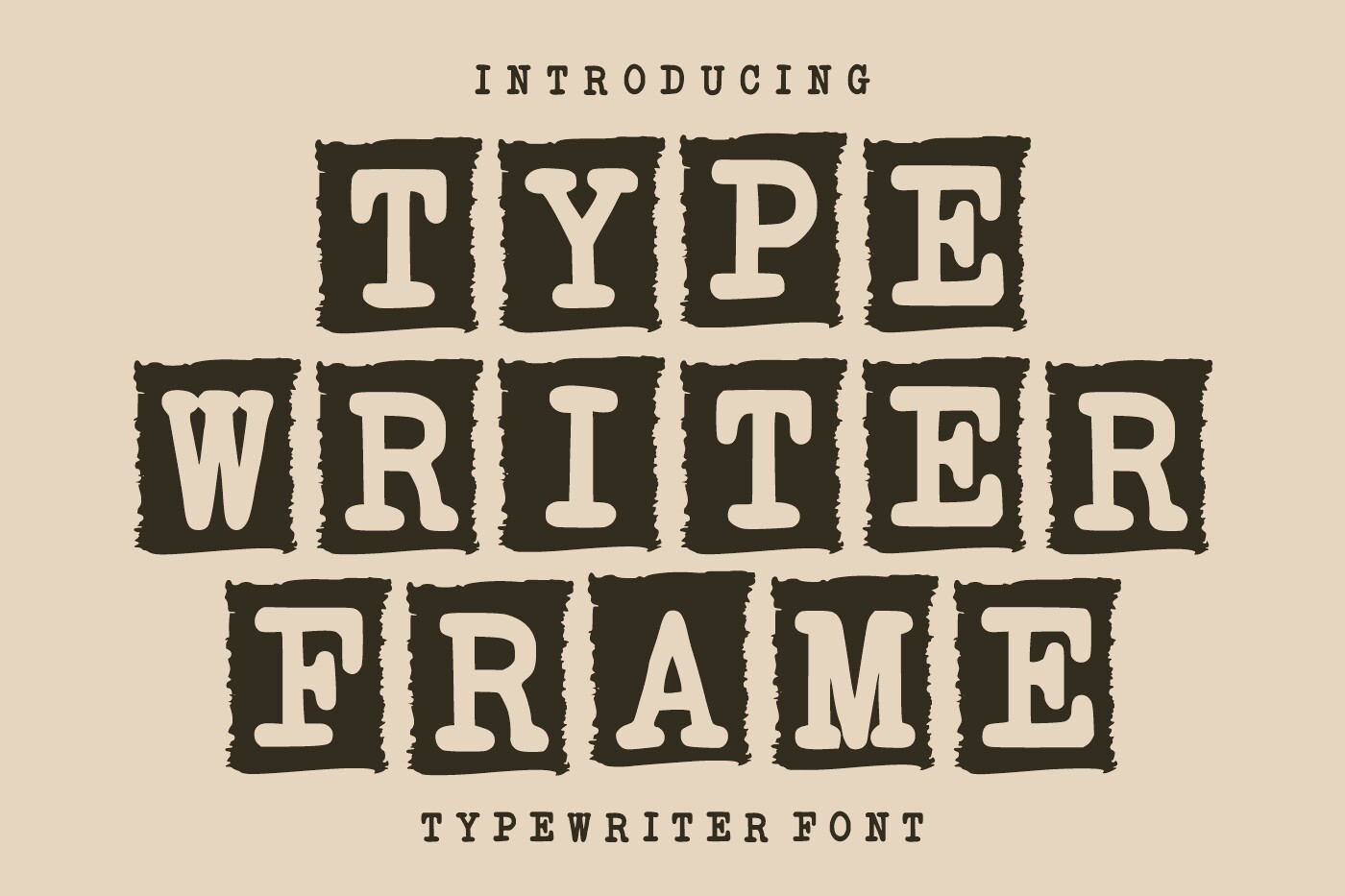 Typewriter Frame preview: framed letterforms