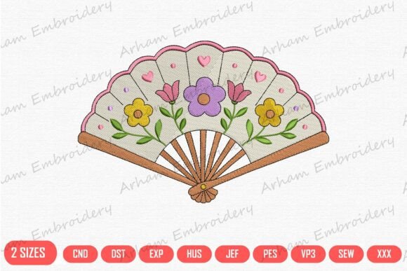 Vintage Floral Hand Fan
