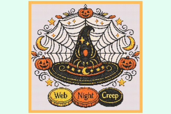 Web Night Creep Cross Stitch Pattern – S