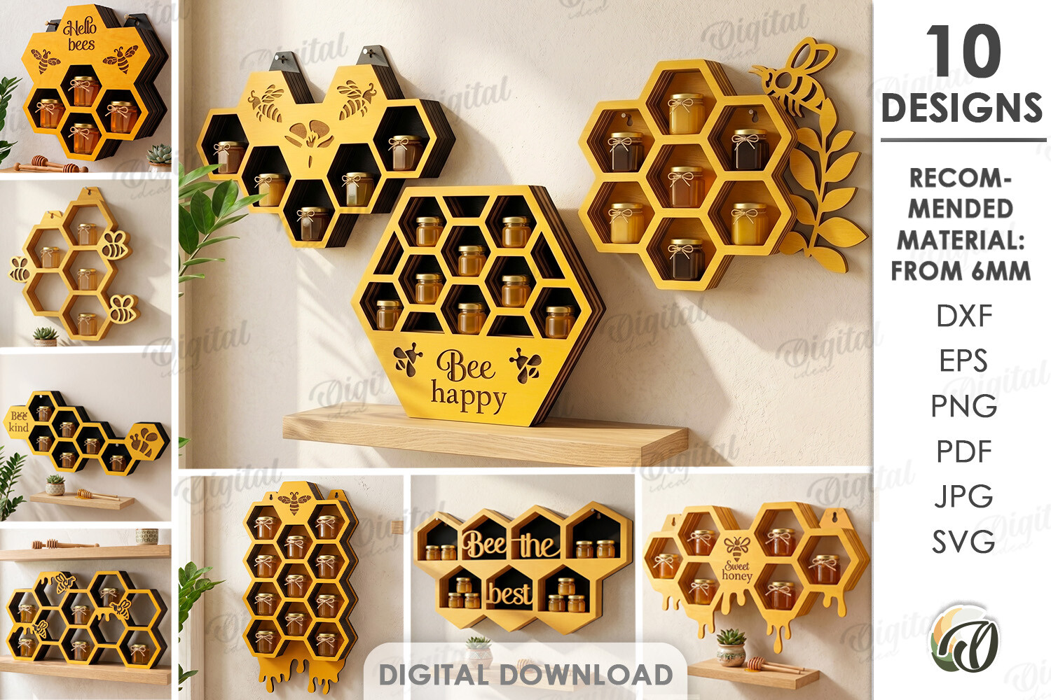 3D Bee Stand and Shelf Organizers Bundle