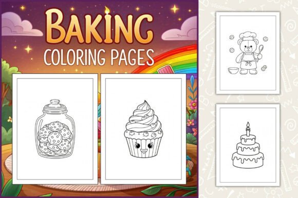 Baking Coloring Pages for Kids