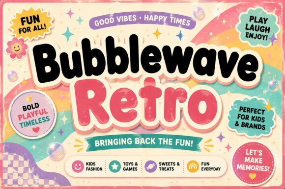 Bubblewave Retro Font by Bundle