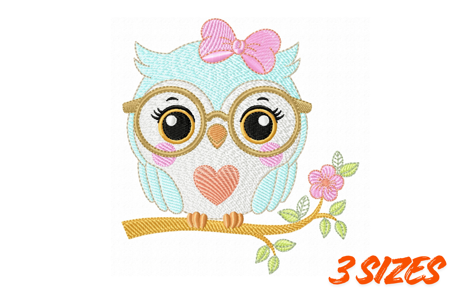Cute Owl Embroidery Design for Projects